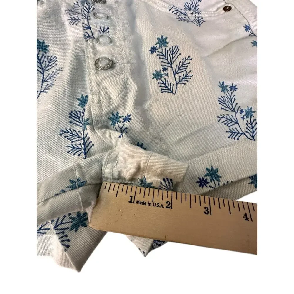 Anthropologie Pilcro Shorts Denim Floral Print High Rise in Size 26 *Read* - Picture 5 of 13
